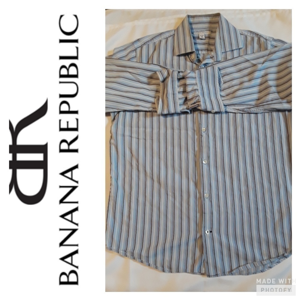 Men's Banana Republic multi strips long sle